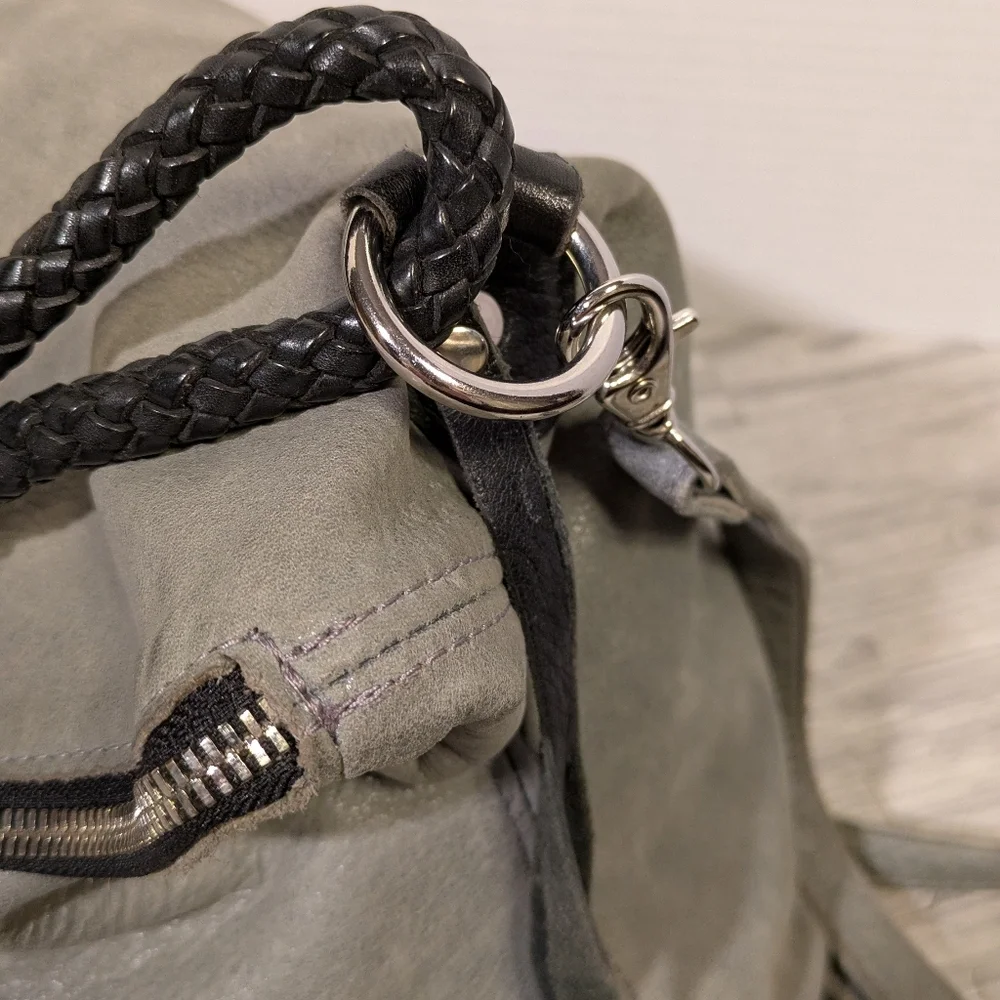 Women's Henri Lou Envelope Satchel Leather‎ Bag | Moss Green